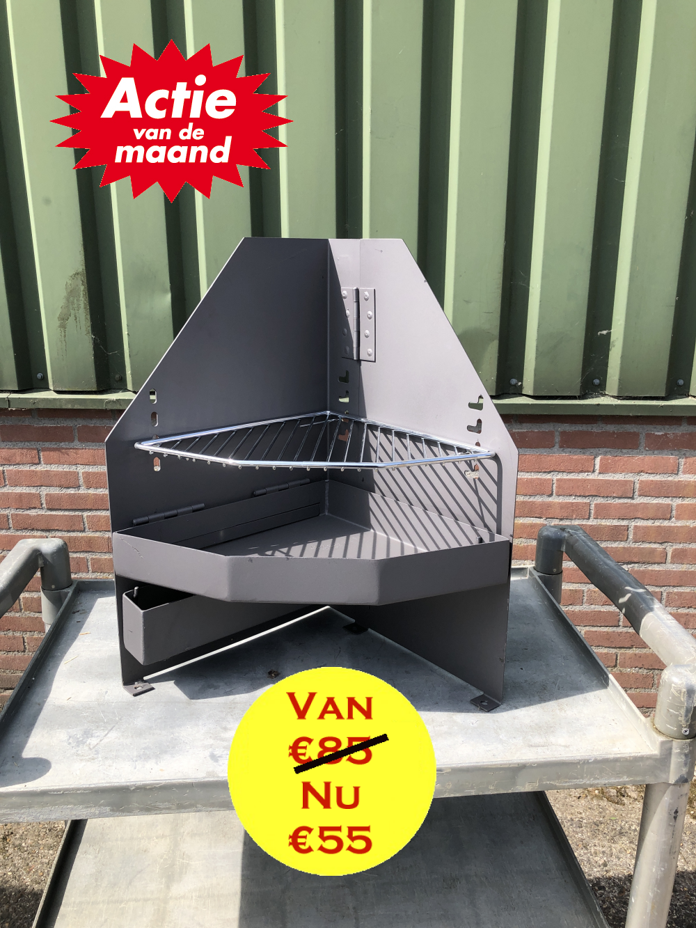 Inklapbare 2mm staal BBQ