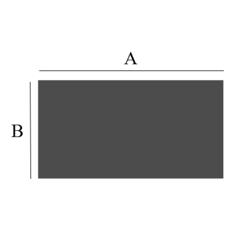 400x1000mm Rechthoek staalvloerplaat 2mm antraciet